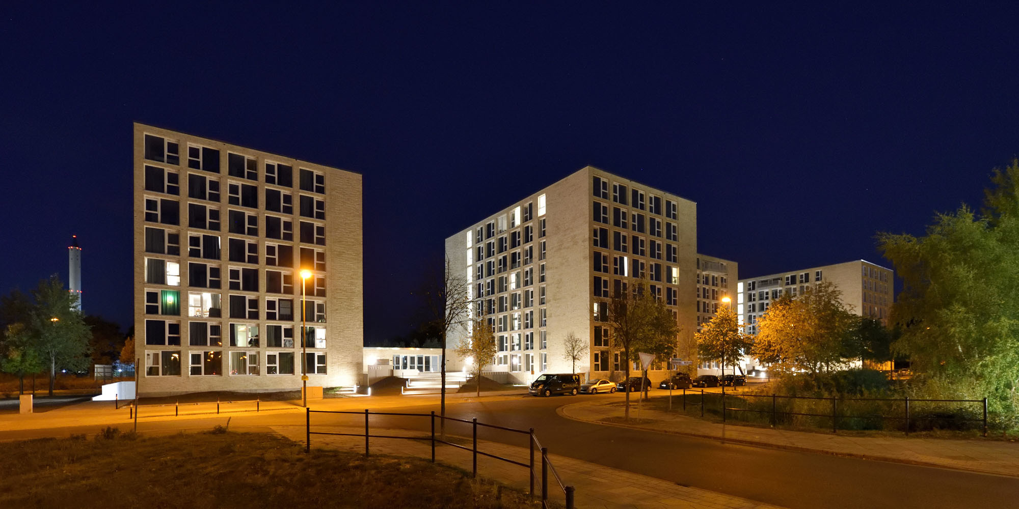 Wohnheimkomplex für Studierende und Flüchtlinge